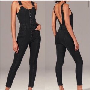 Abercrombie & Fitch Black Overalls